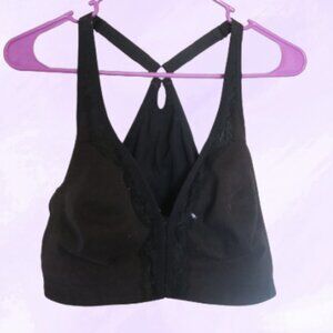 Cacique Lane Bryant unlined full coverage no-wire bra in black size 42DD.